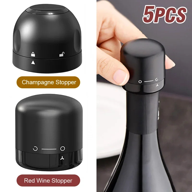 Wine Preservation Pump - 1-5 adet vakumlu sızdırmaz şarap şişesi
