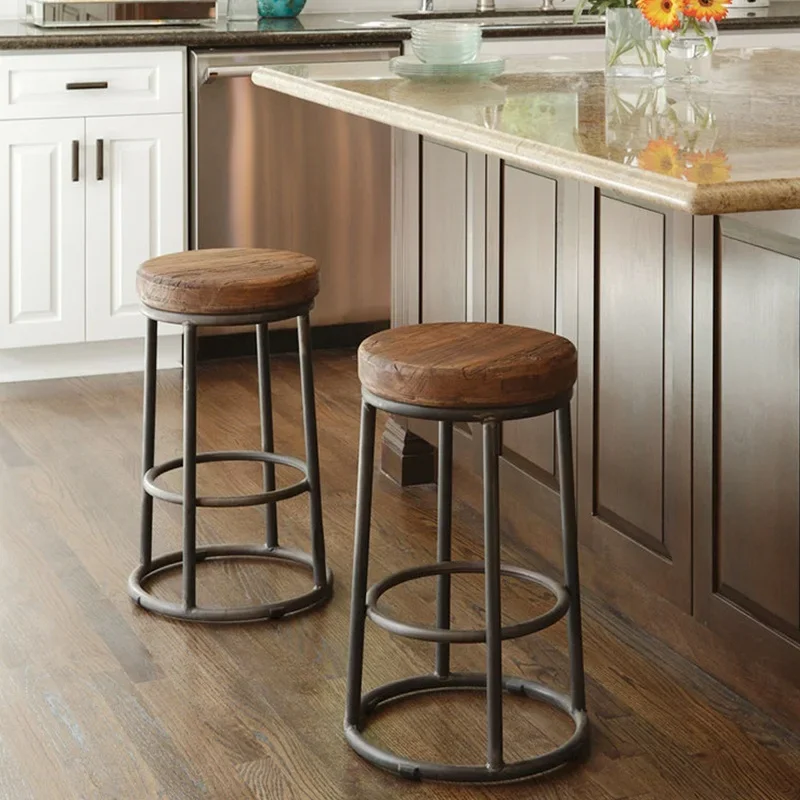 Home Bar Seating - Amerikan Retro Demir Yüksek Ayaklı Bar