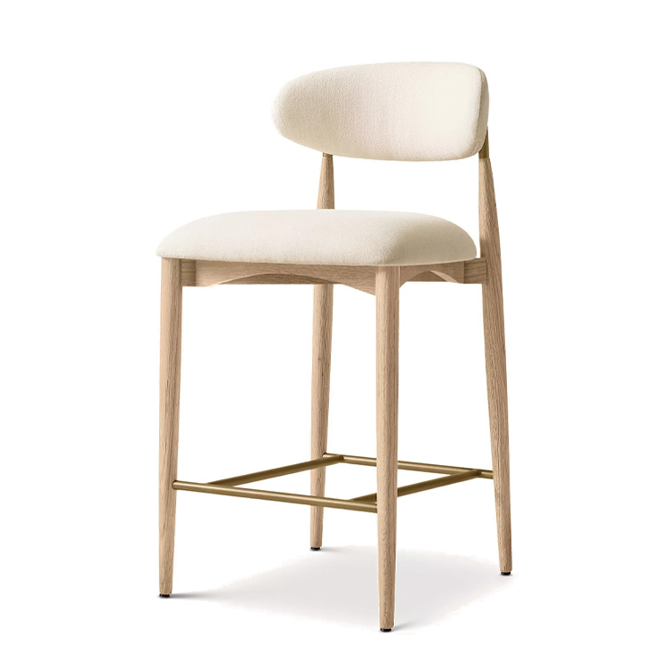 Home Bar Stools - Yeni Stil İskandinav Kumaş Ahşap Tezgah