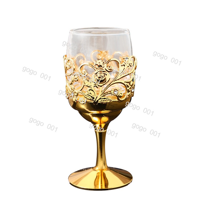 Highball Glass Set - Metal ve Cam İçki Bardakları Seti