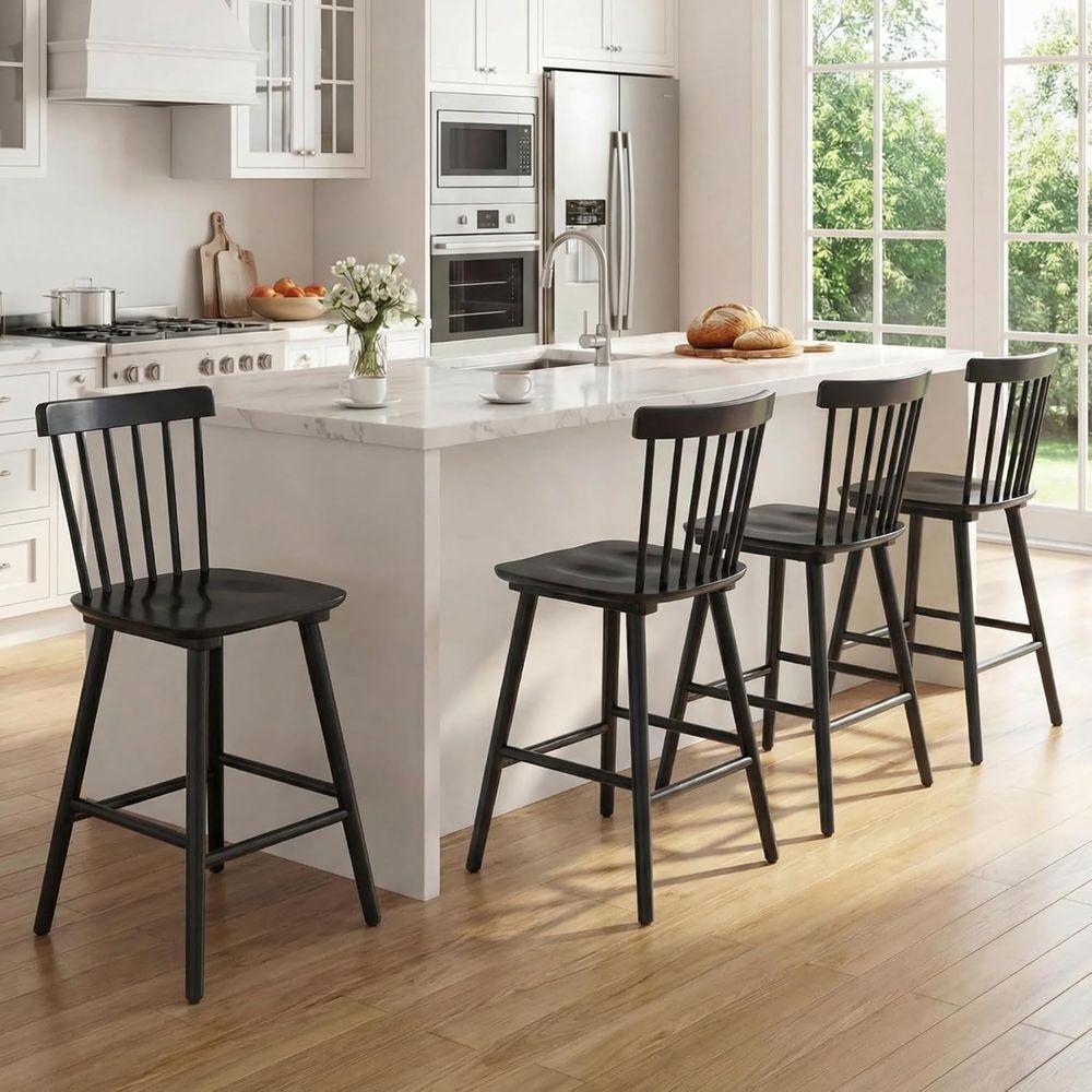 Home Bar Stools - 4'lü Set, 26 İnç Tezgah Yüksekliğinde,