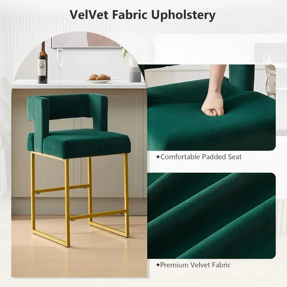 2'li Set Yeşil Kadife Bar Tabu - Home Bar Stools incelemesi ve fiyatı