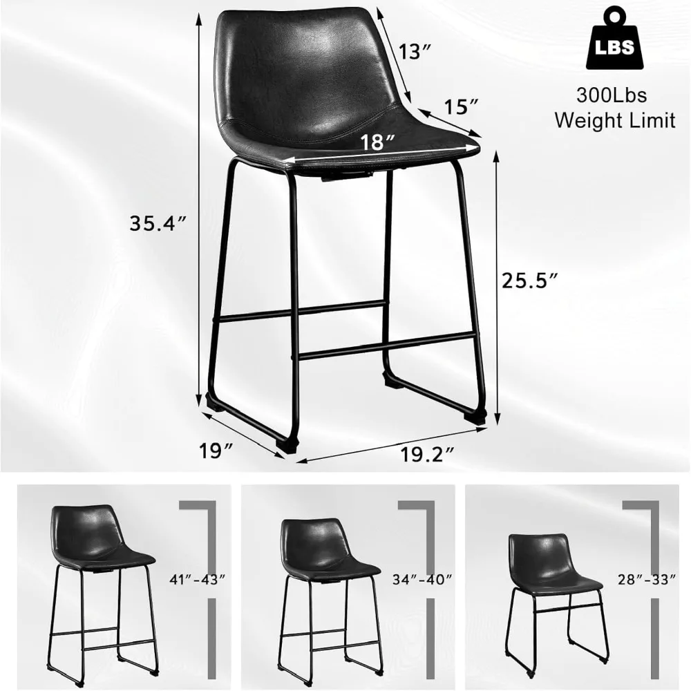 Siyah 26 inç Suni Deri Bar Tab - Home Bar Stools incelemesi ve fiyatı