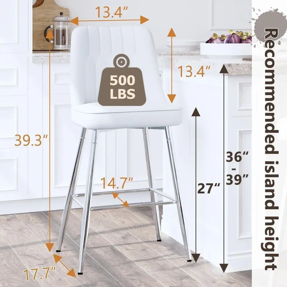 2'li Beyaz Döşemeli 27 cm Yüks - Home Bar Stools incelemesi ve fiyatı